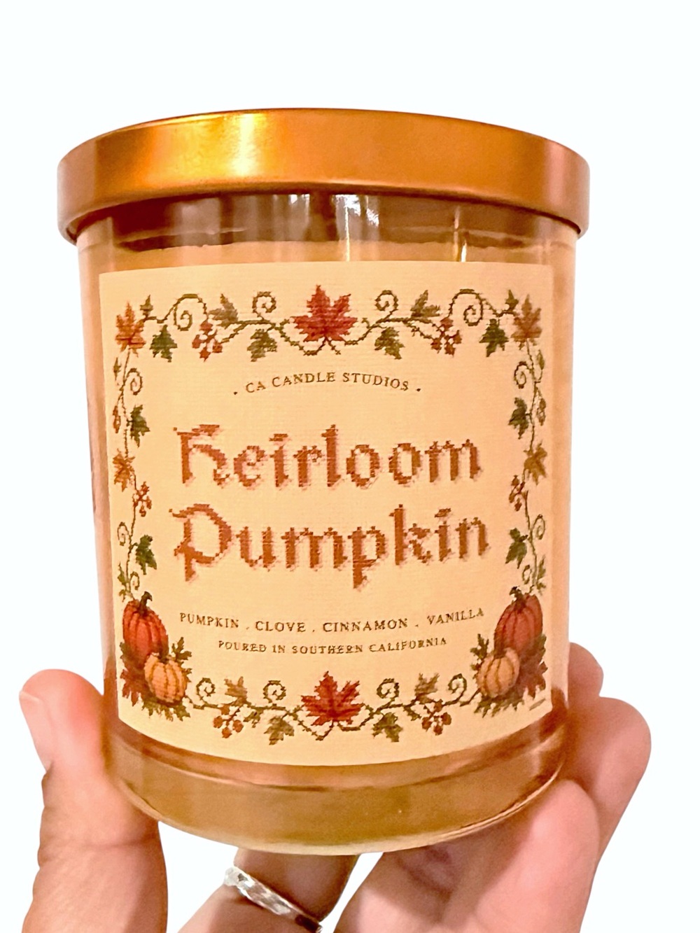 Leoben Company Heirloom Pumpkin Luxury Scented Candle - Orange